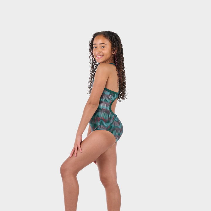 Taylor One Piece Swimsuit - Fair Green - Side