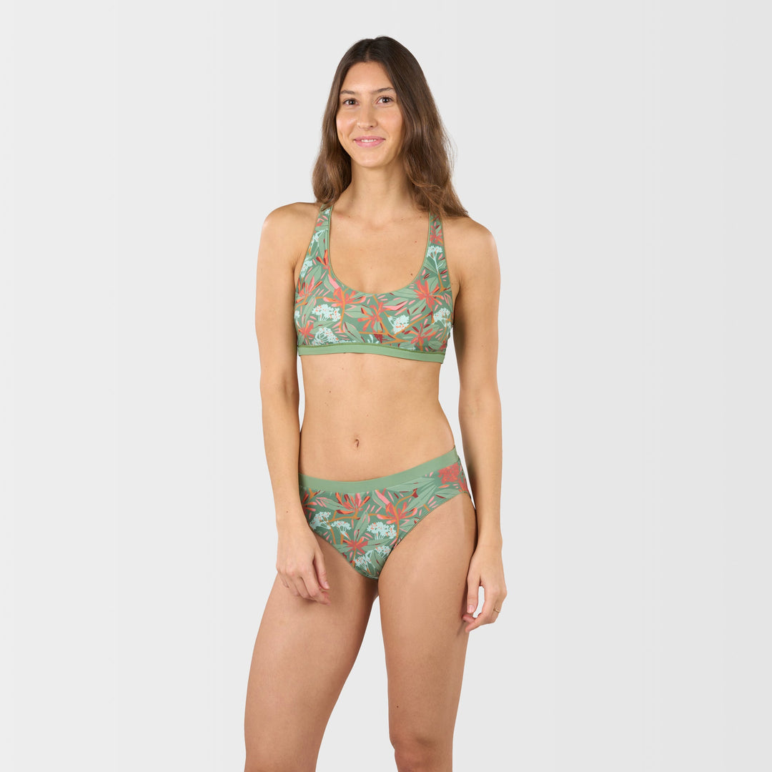 Sunflare Reversible Bikini Bottom - Shale Green - Front