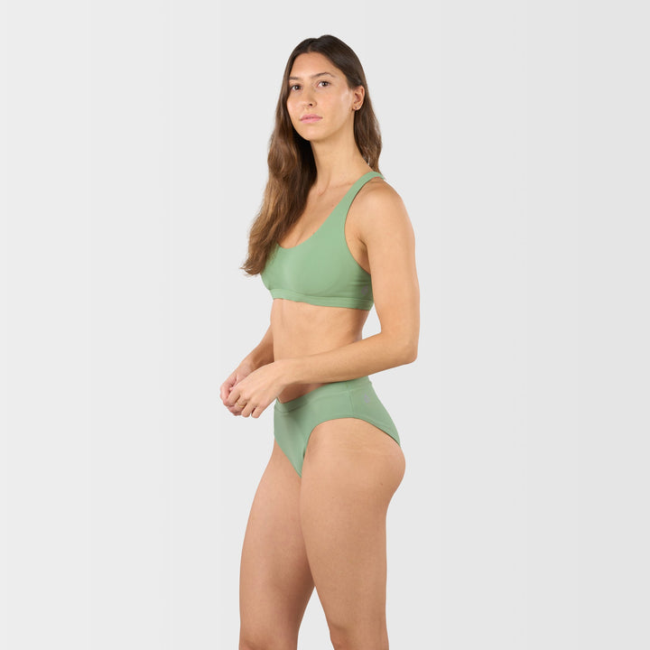 Sunflare Reversible Bikini Bottom - Shale Green - Side