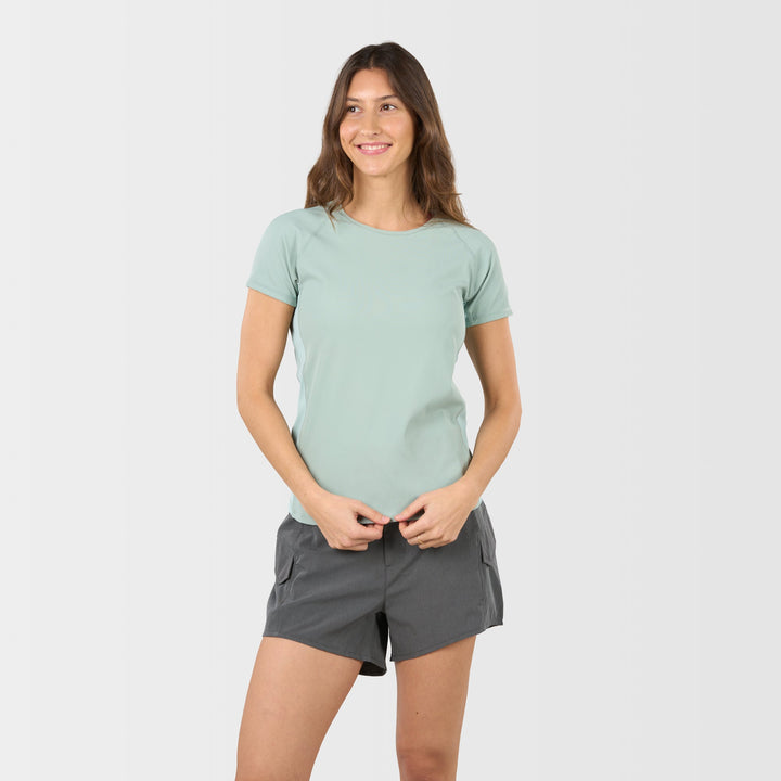 Athena Short Sleeve Sun Shirt - Blue Surf - Merchandised