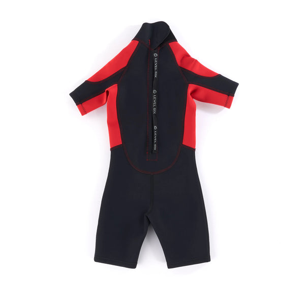 Child Shorty - Neoprene Wetsuit — Red / Black (2)
