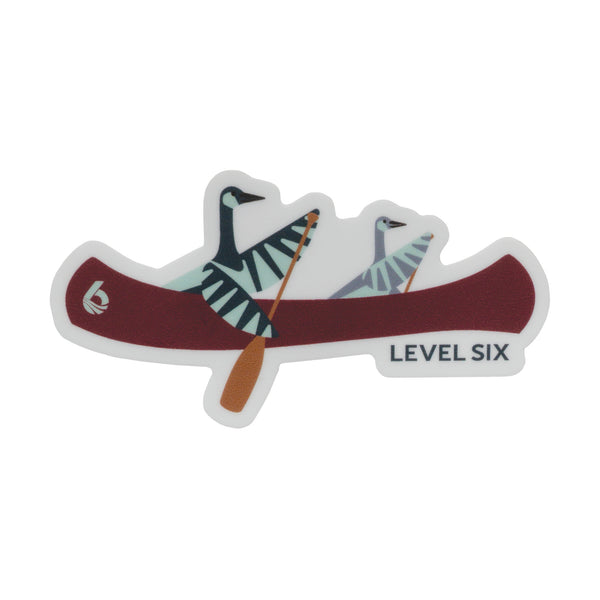 Level Six Canoe Geese Sticker