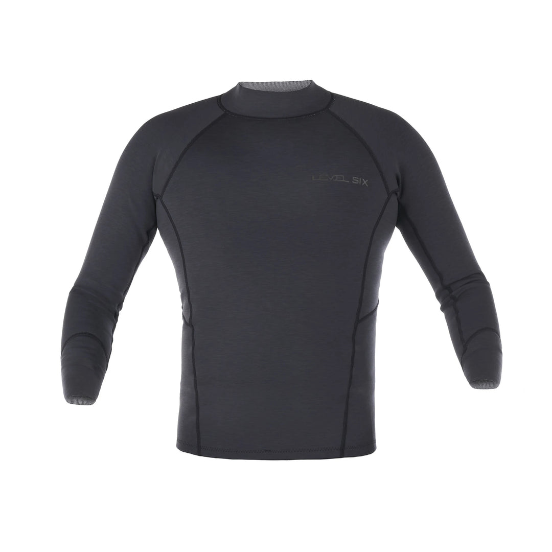 Jericho Long Sleeve Neoprene Top — Black Heather#color_black-heather