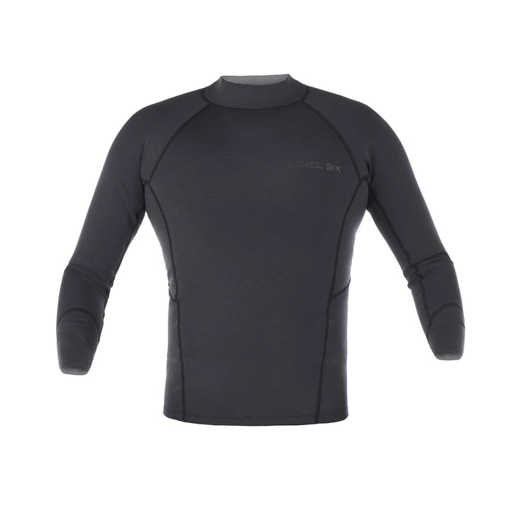 Jericho Long Sleeve Neoprene Top — Black Heather#color_black-heather