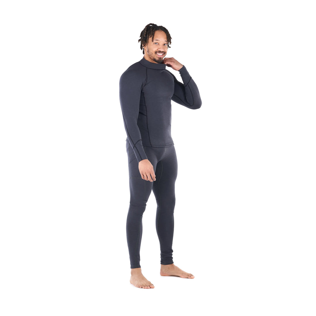 Jericho Long Sleeve Neoprene Top — Black Heather (3)#color_black-heather