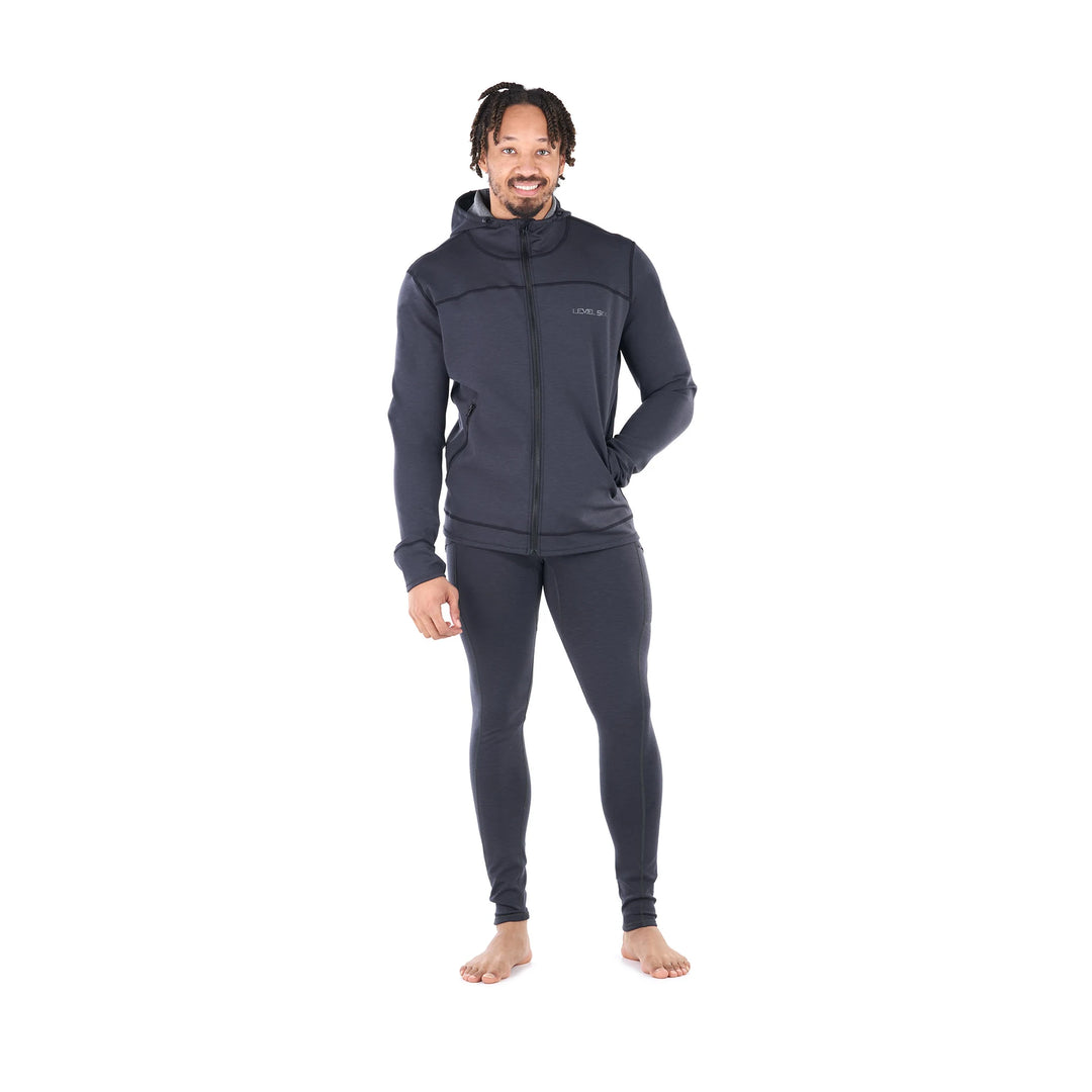 Jericho Neoprene Hoody — Black Heather#color_black-heather