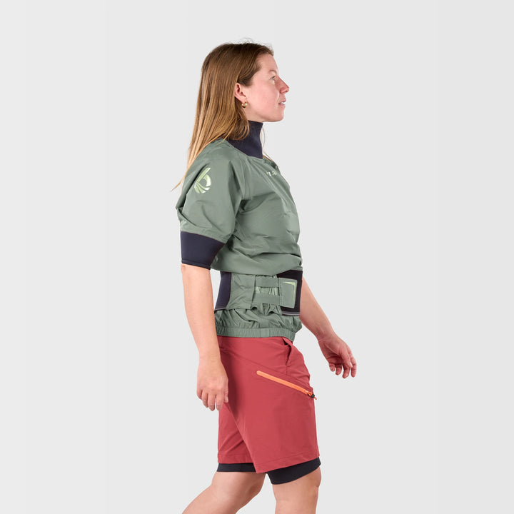 Solstice Womens Semi-Dry Top Exhaust Lite — Basil (4)#color_basil