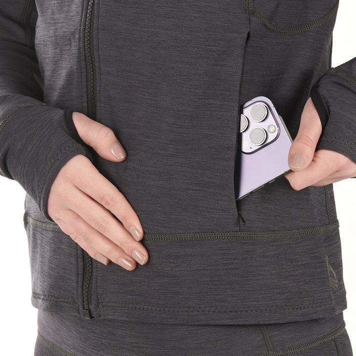 Sombrio Neoprene Hoody — Black Heather (4)#color_black-heather