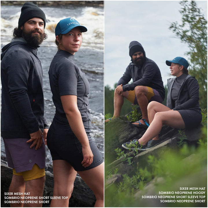 Sombrio Neoprene Short — Black Heather (5)#color_black-heather