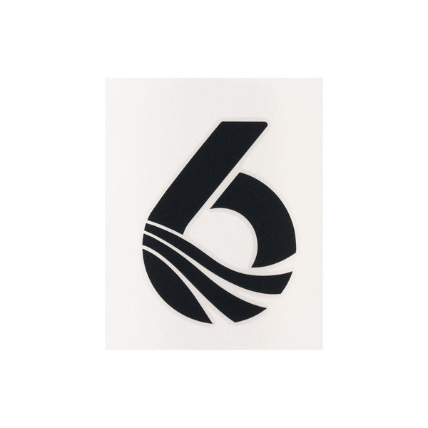 6 Logo Transfer Sticker — Black